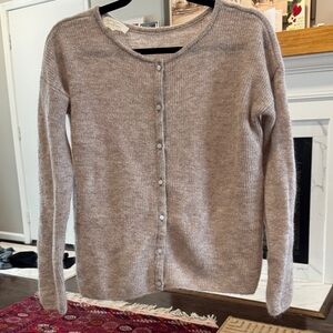 Sezane Light Brown gaspard Cardigan sweater